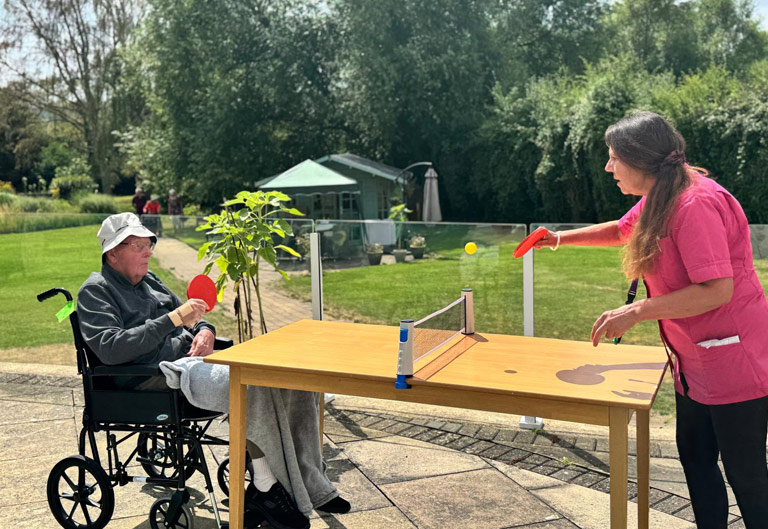Best Care Home In Buckinghamshire - Playing Table Tennis